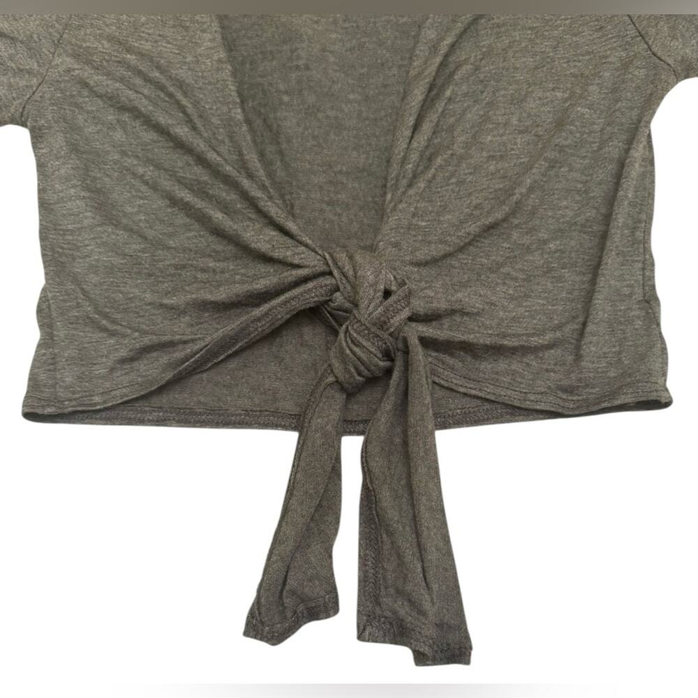 Livi by Olivia Ray Charcoal Knot-Front Tee Size S NWT - Picture 6 of 12